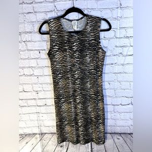 Carol.  Ladies animal print shift dress. Size Medium